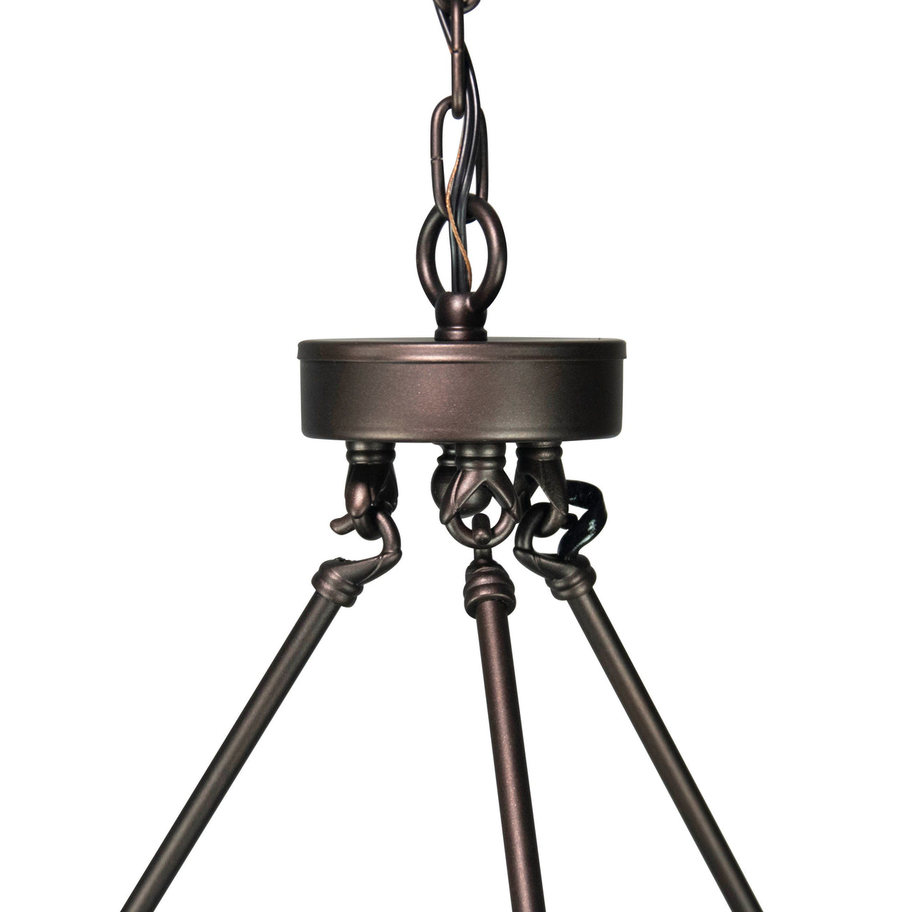 Fremont 6 Bulb Wagon Wheel Light Fixture with Glass Shades, Elegant Overhead Lighting for Foyer, Living and Dining Room, or Home Entryways, Dimmable Option Desk Lamps Canyon Home 