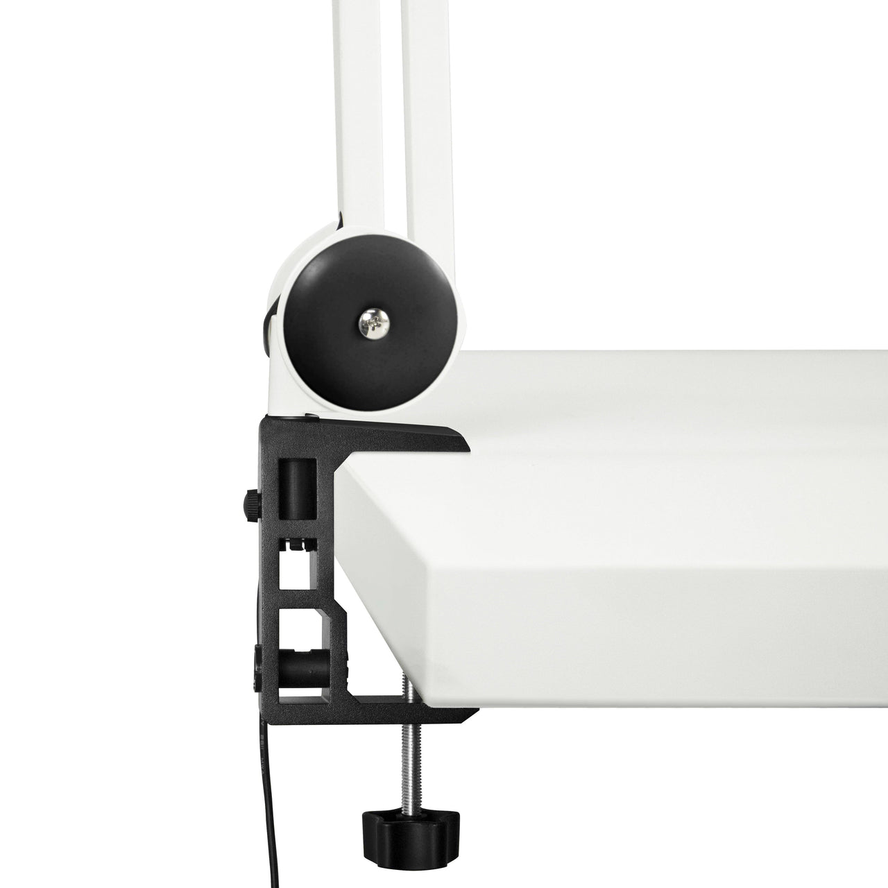 Connie LED Desk Light with Magnifier, White, Adjustable Arm Length with Enhanced Visual Magnification, Dimmable Ring Lighting for Home, Office, Crafting or Hobby Use Desk Lamps Canyon Home 