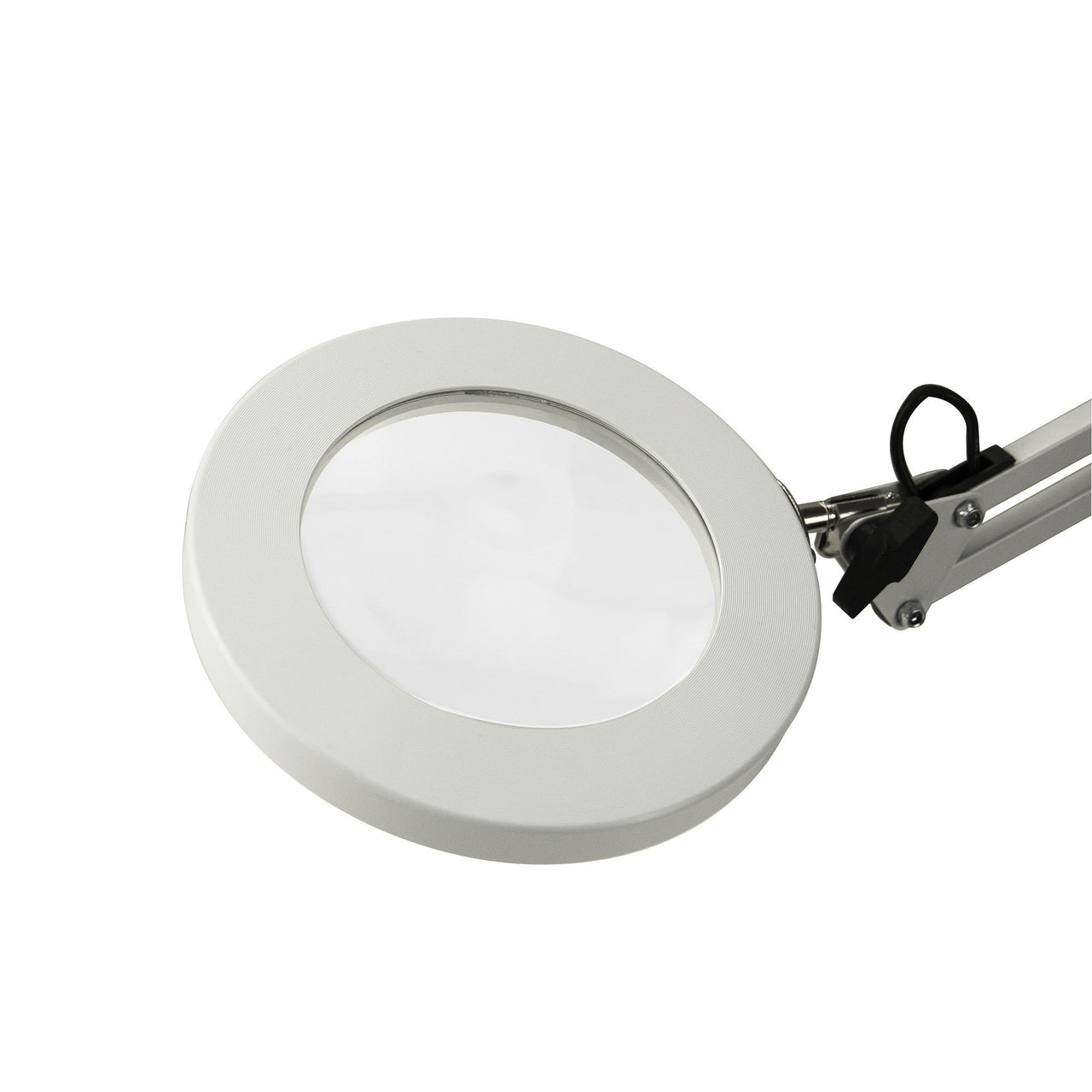 Dubois Magnifier LED Desk Light, White, Long Adjustable Arm with Enhanced Glass Magnification, Dimmable Ring Lighting for Office, Hobby, Home, or Personal Crafting Desk Lamps Canyon Home 