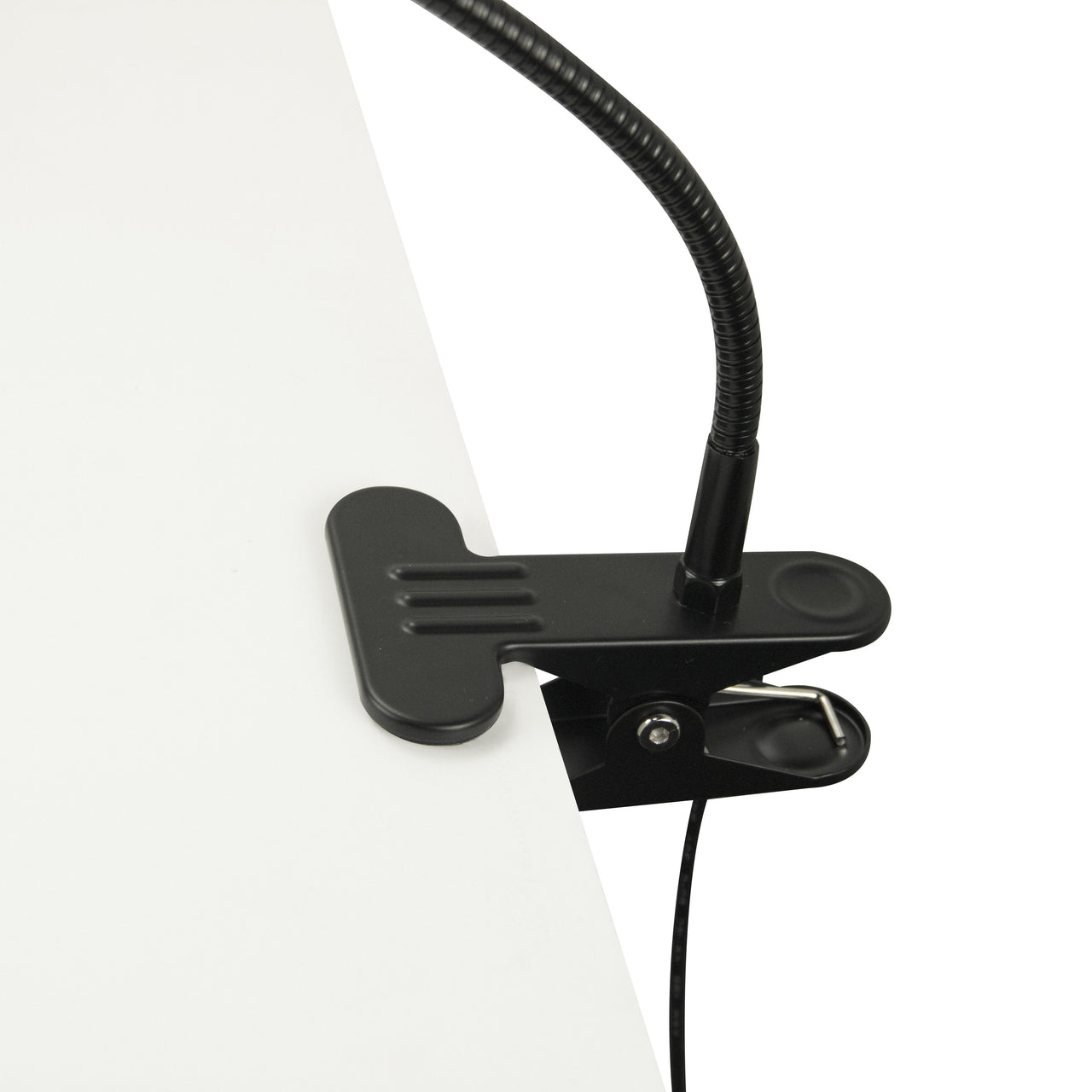 Elden Flexible LED Desk Light with Magnifier, Black, Adjustable Desktop Lamp with Dimmable Brightness, Home, Office or Hobby Collecting Use, Strong Quick Clip Base Desk Lamps Canyon Home 