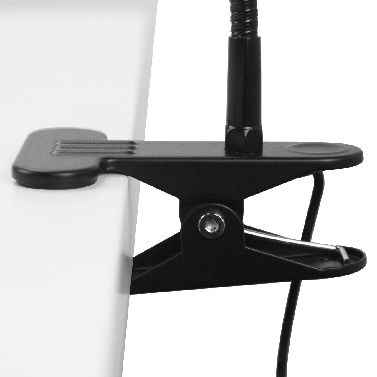 Elden Flexible LED Desk Light with Magnifier, Black, Adjustable Desktop Lamp with Dimmable Brightness, Home, Office or Hobby Collecting Use, Strong Quick Clip Base Desk Lamps Canyon Home 