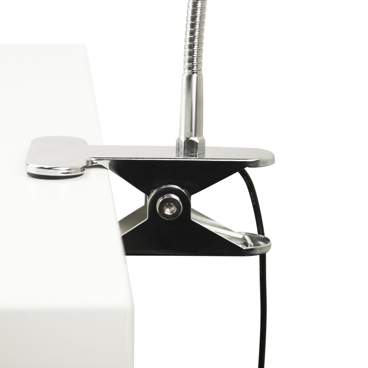 Estelle Flexible LED Desk Light with Magnifier, Silver, Adjustable Desktop Lamp with Dimmable Brightness, Home, Office or Hobby Collecting Use, Strong Quick Clip Base Desk Lamps Canyon Home 