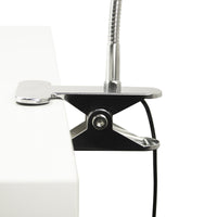 Thumbnail for Estelle Flexible LED Desk Light with Magnifier, Silver, Adjustable Desktop Lamp with Dimmable Brightness, Home, Office or Hobby Collecting Use, Strong Quick Clip Base Desk Lamps Canyon Home 