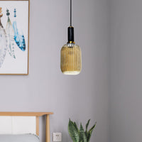 Thumbnail for Loma Elegant Glass Pendant Light Fixture for Living and Dining Rooms, Kitchen, Entryways, or Foyer, Beautiful Home Decor Down Lighting, Flush Mount, Dimmable Pendant Lighting Canyon Home 