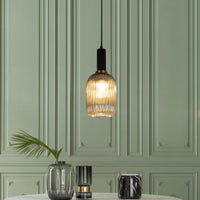 Thumbnail for Loma Elegant Glass Pendant Light Fixture for Living and Dining Rooms, Kitchen, Entryways, or Foyer, Beautiful Home Decor Down Lighting, Flush Mount, Dimmable Pendant Lighting Canyon Home 