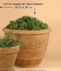 Thumbnail for Campo de' Fiori Planter Cast Stone Outdoor Garden Planter Planter Tuscan 