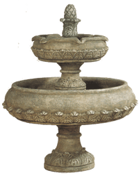 Thumbnail for Capri Two Tier Cast Stone Outdoor Fountain Fountain Tuscan 