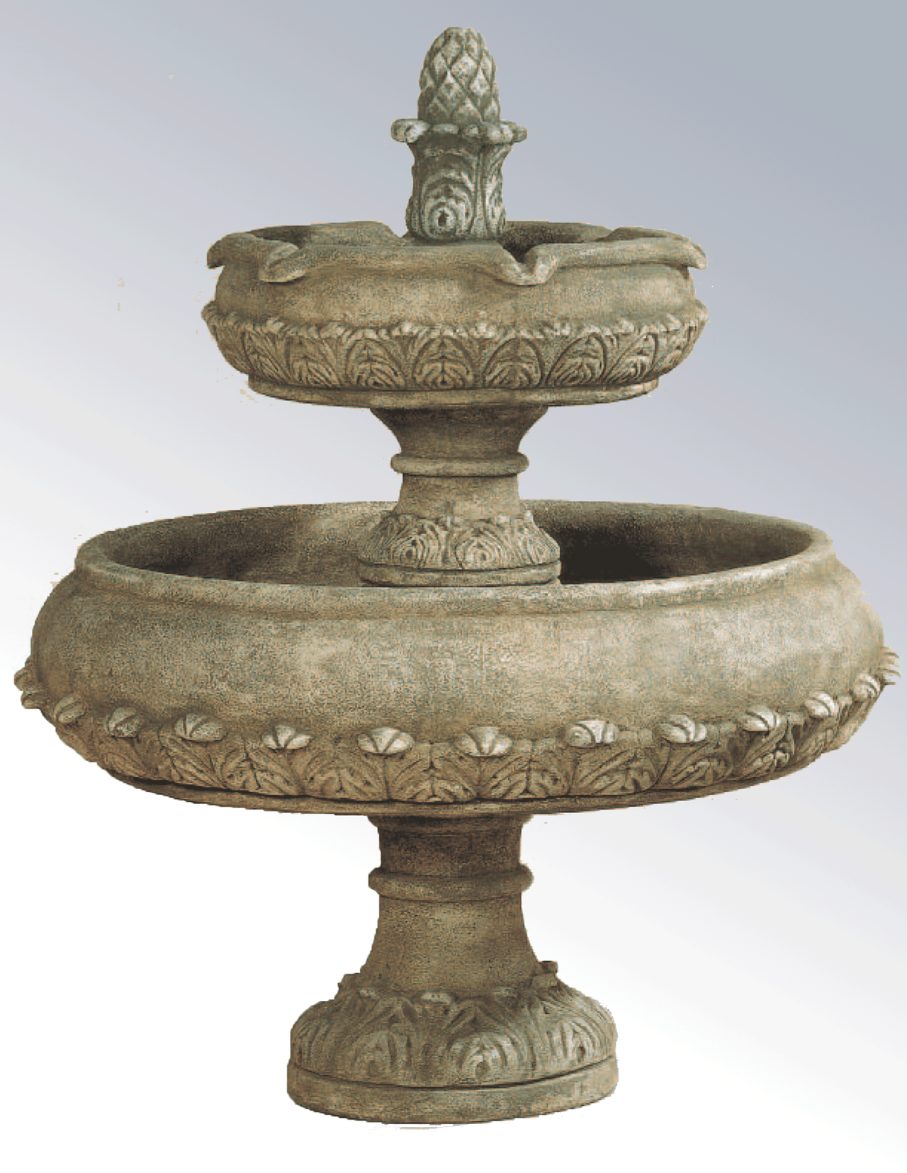 Capri Two Tier Cast Stone Outdoor Fountain Fountain Tuscan 