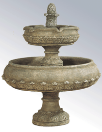 Thumbnail for Capri Two Tier Cast Stone Outdoor Fountain Fountain Tuscan 