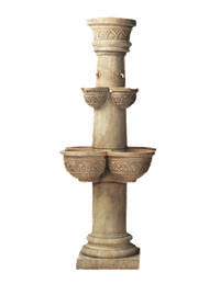 Thumbnail for Cathedral Cast Stone Outdoor Garden Fountain Fountain Tuscan 