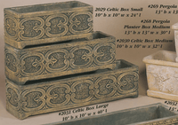 Thumbnail for Celtic Box Cast Stone Outdoor Garden Planter Planter Tuscan 