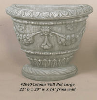 Thumbnail for Cetano Wall Pot Cast Stone Outdoor Garden Planter Planter Tuscan 