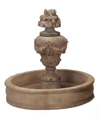 Thumbnail for Chelsea Pond Cast Stone Outdoor Garden Fountains With Spout Fountain Tuscan 