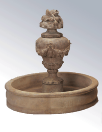 Thumbnail for Chelsea Pond Cast Stone Outdoor Garden Fountains With Spout Fountain Tuscan 