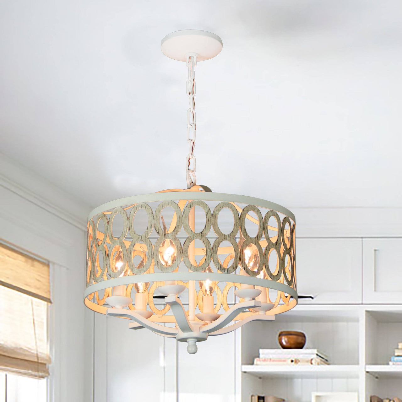 Ancora 12 Light Chandelier Wagon Wheel (37” Wide) Matte Black Steel Frame | Large Home Decoration | Foyer, Entryway, Dining Room Chandeliers Canyon Home 