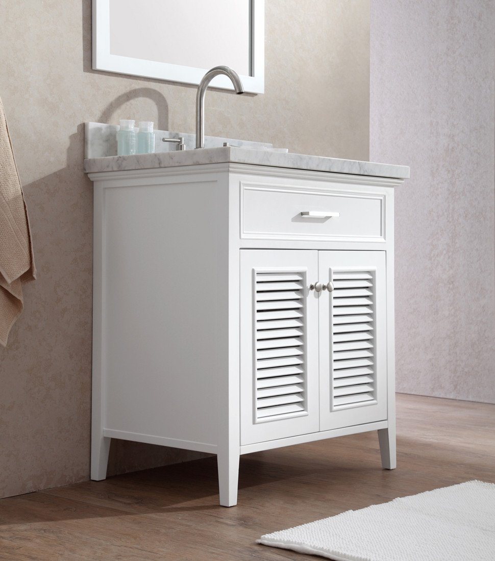 ARIEL Kensington 31" Single Sink Bathroom Vanity Set in White Vanity ARIEL 