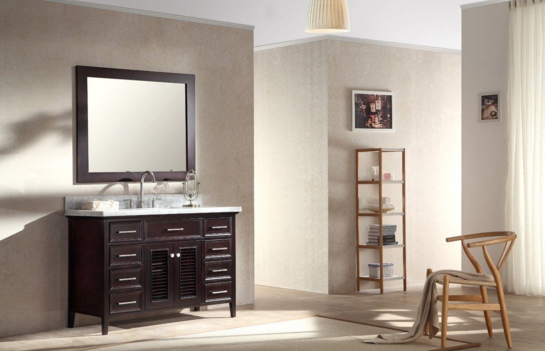 ARIEL Kensington 49" Single Sink Bathroom Vanity Set in Espresso Vanity ARIEL 