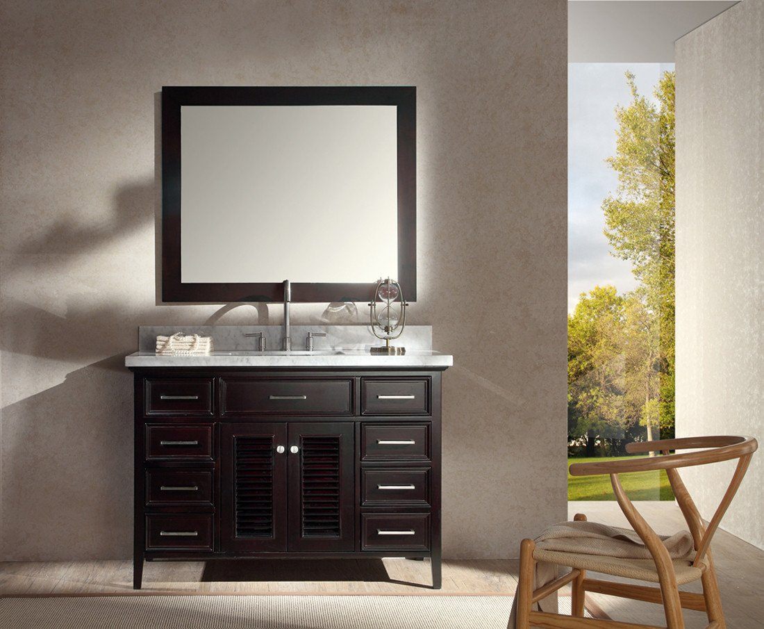 ARIEL Kensington 49" Single Sink Bathroom Vanity Set in Espresso Vanity ARIEL 