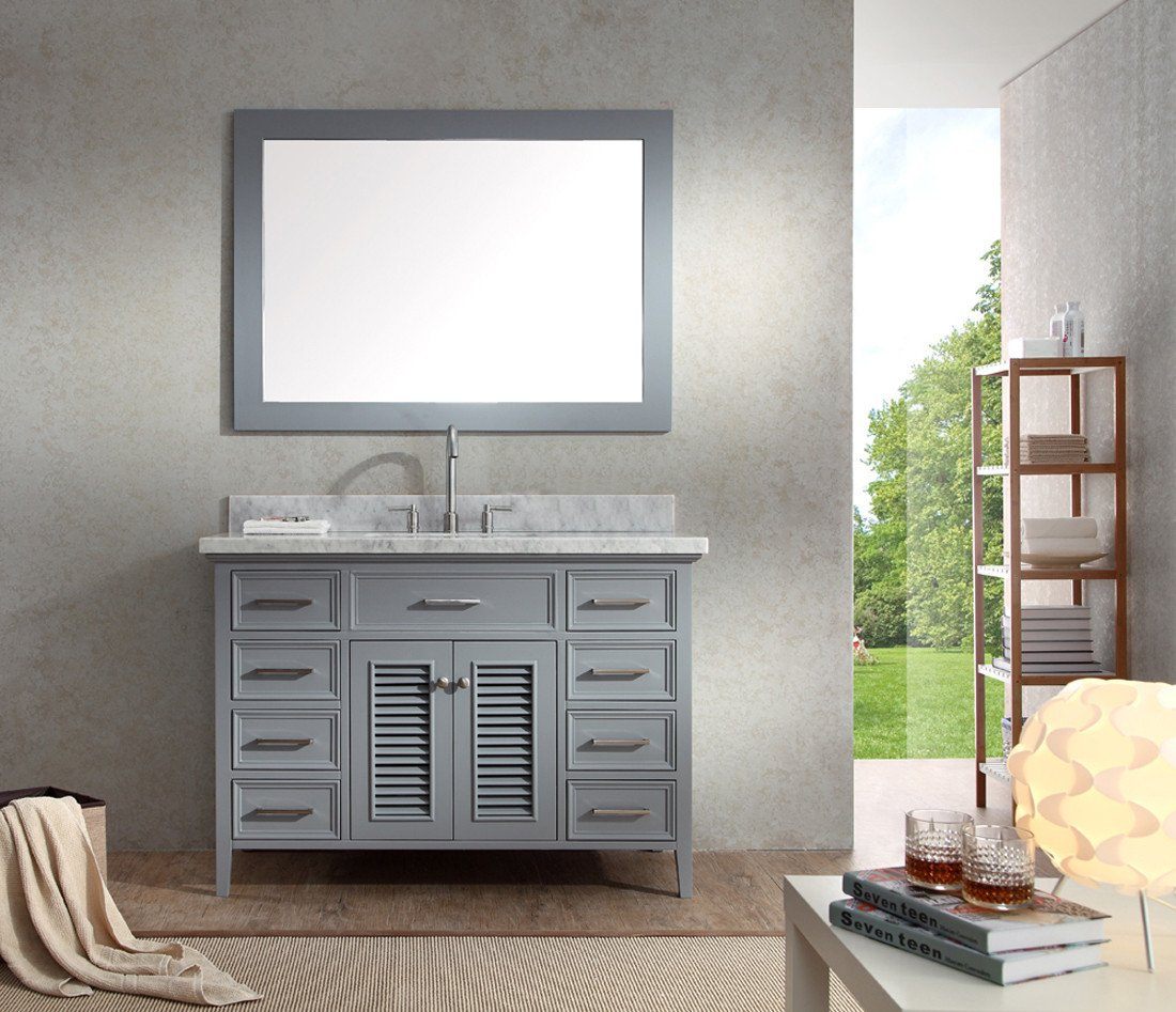 ARIEL Kensington 49" Single Sink Bathroom Vanity Set in Grey Vanity ARIEL 