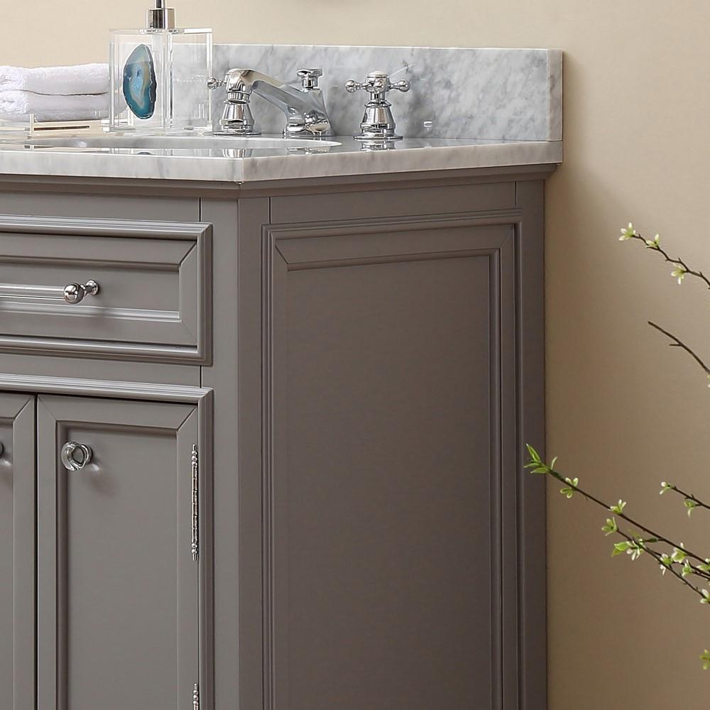Derby 24" Cashmere Grey Single Sink Bathroom Vanity With Matching Framed Mirror Vanity Water Creation 