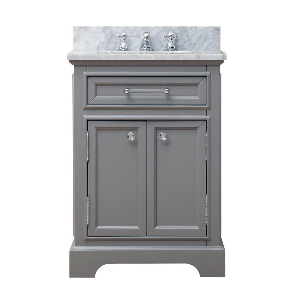 Derby 24" Cashmere Grey Single Sink Bathroom Vanity And Faucet Vanity Water Creation 