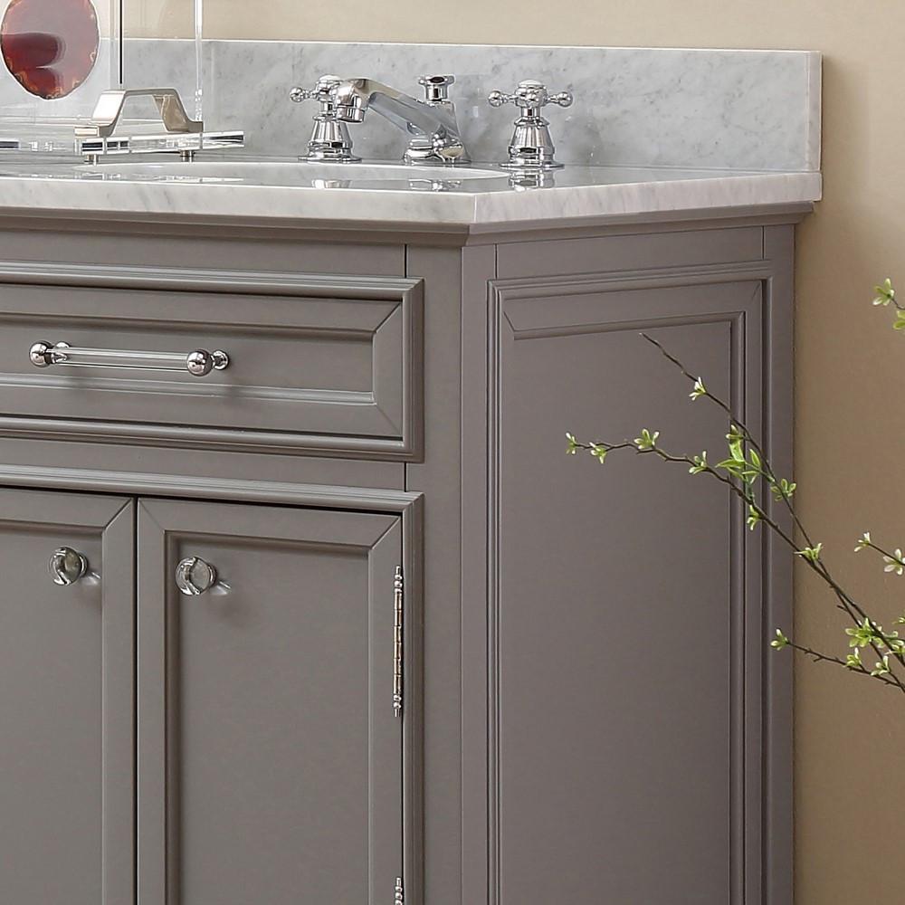 Derby 60" Cashmere Grey Double Sink Bathroom Vanity Only Vanity Water Creation 
