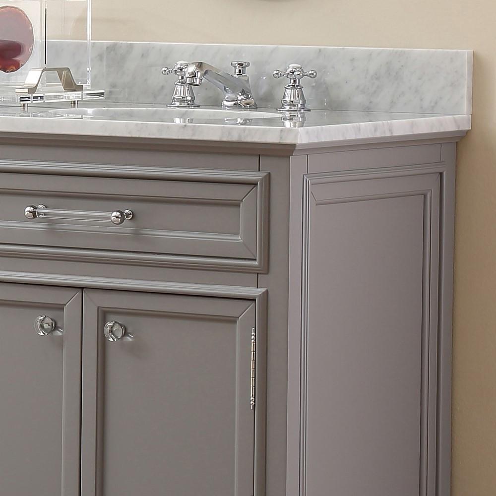 Derby 72" Cashmere Grey Double Sink Bathroom Vanity Only Vanity Water Creation 