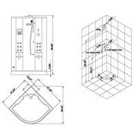 Thumbnail for ARIEL Platinum DZ962F8 Steam Shower Steam Shower ARIEL 