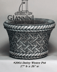 Thumbnail for Daisy Weave Pot Cast Stone Outdoor Garden Planter Planter Tuscan 