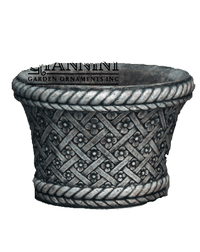 Thumbnail for Daisy Weave Pot Cast Stone Outdoor Garden Planter Planter Tuscan 