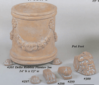 Thumbnail for Della Robbia Planter Small Cast Stone Outdoor Garden Planter Planter Tuscan 
