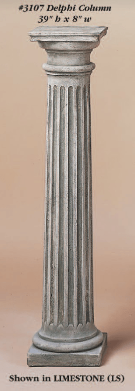 Delphi Column Cast Stone Outdoor Garden Planter Planter Tuscan 