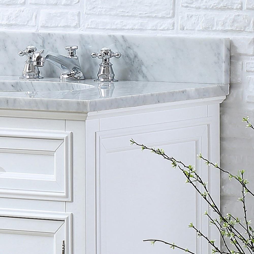 Derby 24" Solid White Single Sink Bathroom Vanity And Faucet Vanity Water Creation 