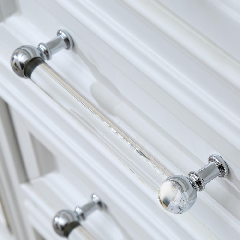 Derby 72" Solid White Double Sink Vanity With Framed Mirrors And Faucets Vanity Water Creation 