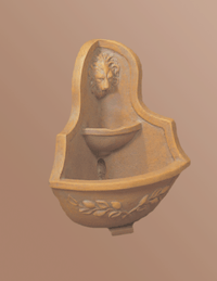 Thumbnail for Deruta Lion Corner wall Cast Stone Outdoor Garden Fountains With Spout Fountain Tuscan 