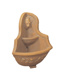 Thumbnail for Deruta Lion Corner wall Cast Stone Outdoor Garden Fountains With Spout Fountain Tuscan 
