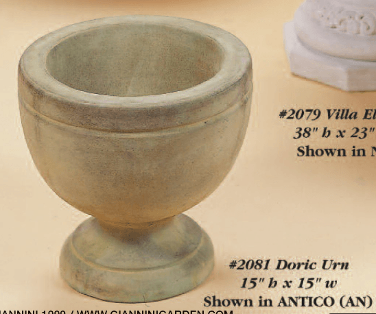 Doric Urn Cast Stone Outdoor Garden Planter Planter Tuscan 