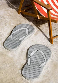 Thumbnail for Campania International Cast Stone Flip Flop Stepping Stone – Left Stone Series Campania International 