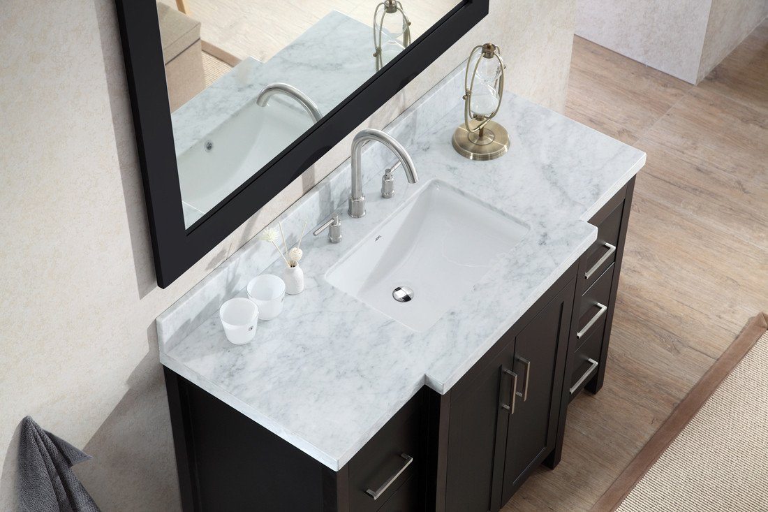 ARIEL Hollandale 49" Single Sink Bathroom Vanity Set in Black Vanity ARIEL 