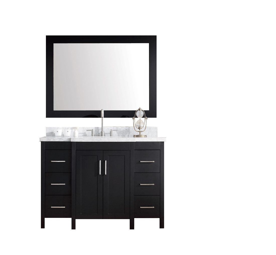 ARIEL Hollandale 49" Single Sink Bathroom Vanity Set in Black Vanity ARIEL 