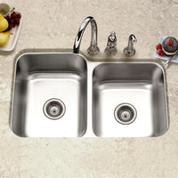 Thumbnail for Houzer Elite Series Undermount Stainless Steel 60/40 Double Bowl Kitchen Sink, Small bowl Right Kitchen Sink - Undermount Houzer 