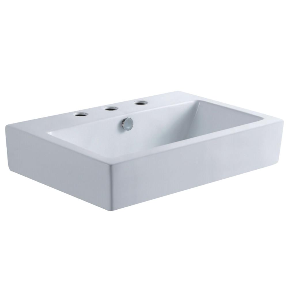 Fauceture EV4318W38 Century Vessel Sink, White Bathroom Sink Kingston Brass Default Title 