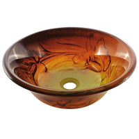 Thumbnail for Fauceture EVSDLB1 Arches Double Layer Glass Vessel Bathroom Sink Bathroom Sink Kingston Brass Brown 
