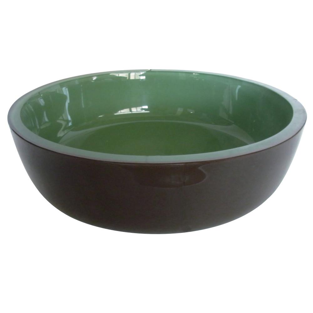 Fauceture EVSDLCB1 Double Layer Glass Vessel Bathroom Sink Bathroom Sink Kingston Brass Emerald 