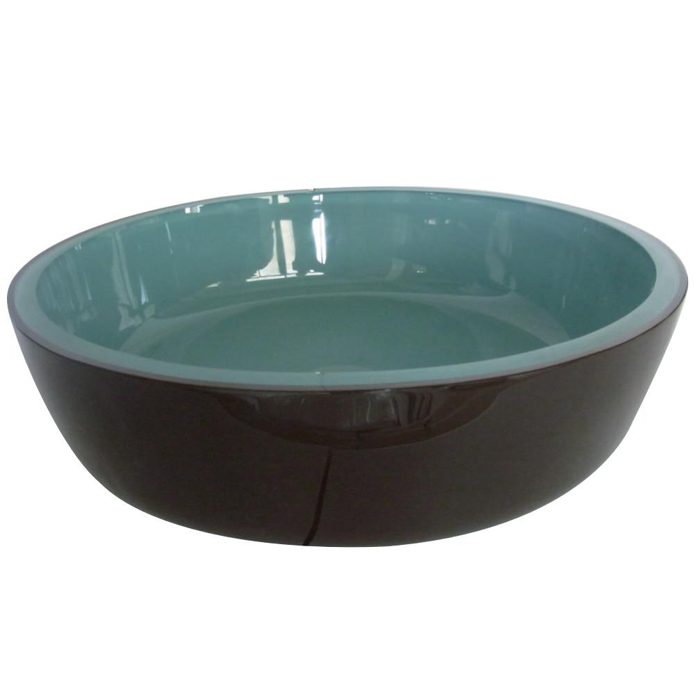 Fauceture EVSDLCB1 Double Layer Glass Vessel Bathroom Sink Bathroom Sink Kingston Brass Glacier 