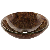 Thumbnail for Fauceture EVSDLR1 Marble Double Layer Glass Vessel Bathroom Sink Bathroom Sink Kingston Brass Gray 