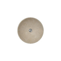 Thumbnail for Cantrio Round Marble Vessel Bathroom Sink Creme Marfil Stone Series Cantrio 