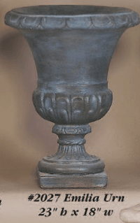 Thumbnail for Emilia Urn Cast Stone Outdoor Garden Planter Planter Tuscan 
