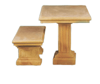 Thumbnail for English Garden Outdoor Cast Stone Bench Set Benches Tuscan 