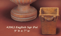 Thumbnail for English Square Pot Cast Stone Outdoor Garden Planter Tuscanbasinss 